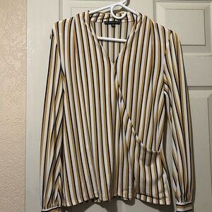 Adrianna Papell Striped Dress Shirt